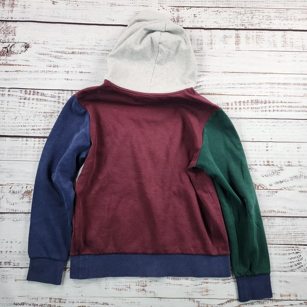 Polo Ralph Lauren‎ Boys Colorblock Hoodie Burgundy Navy Green Yellow L 14-16